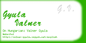 gyula valner business card